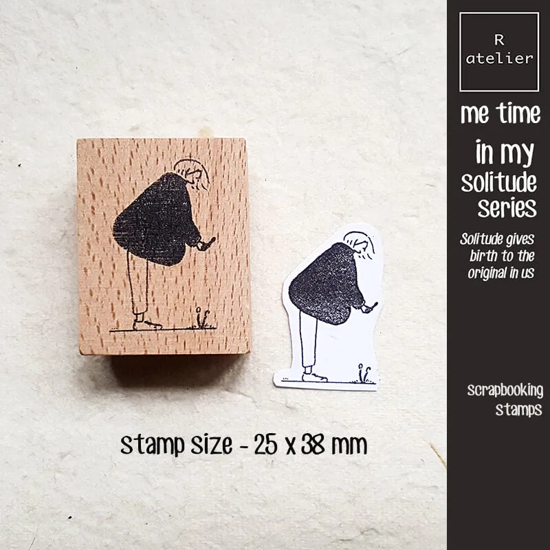 Me Time Self-Care Scrapbooking Wooden Stamp