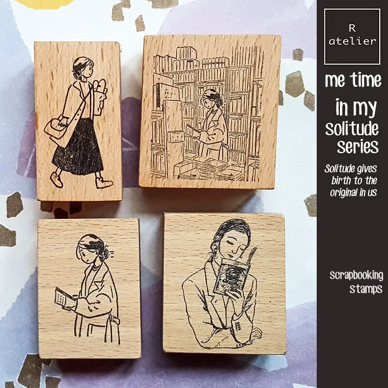 Me Time Self-Care Scrapbooking Wooden Stamp
