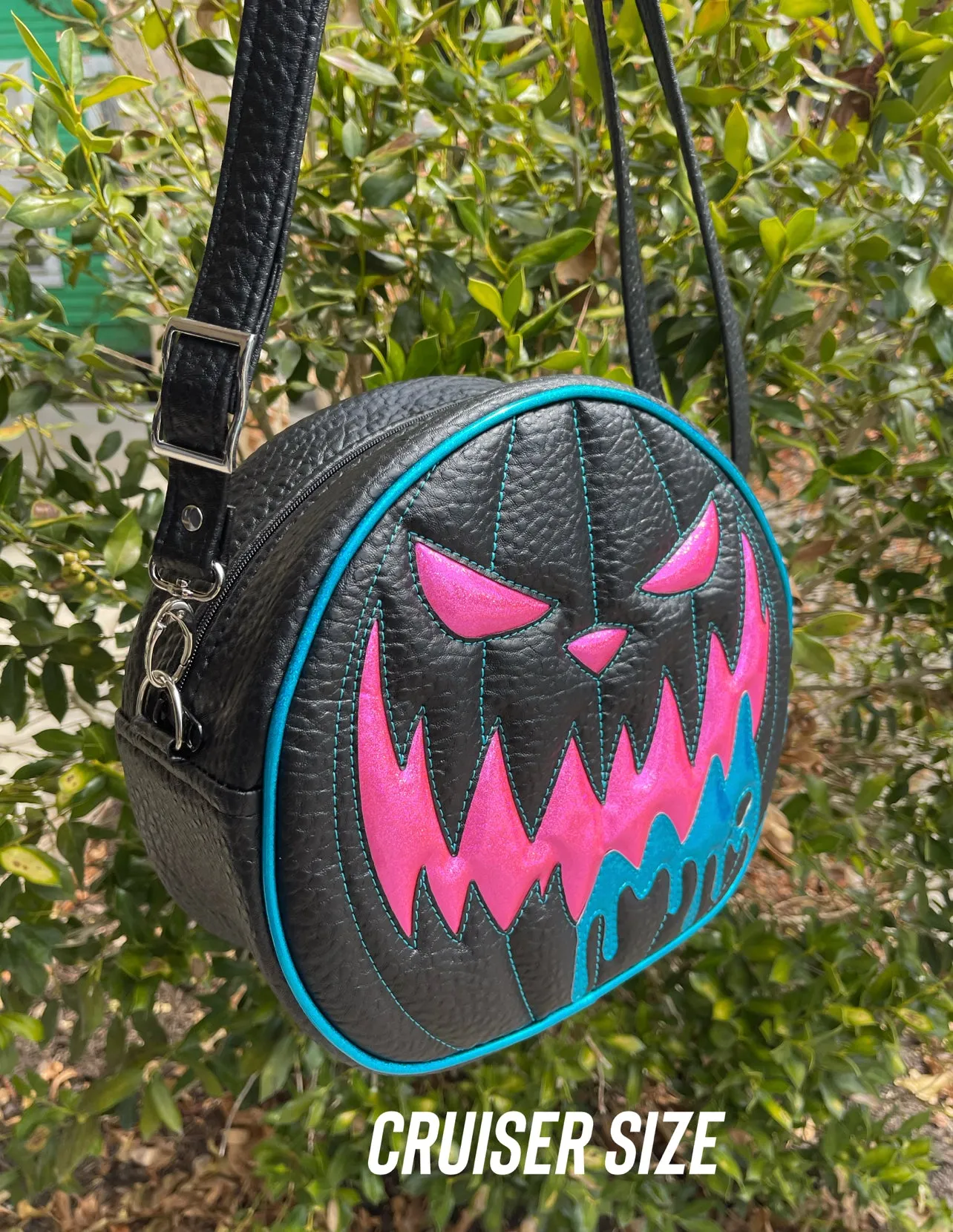 Mean Face Ooze - Boca Black with Neon Pink & Turquoise Glitter Holo *PRE-ORDER