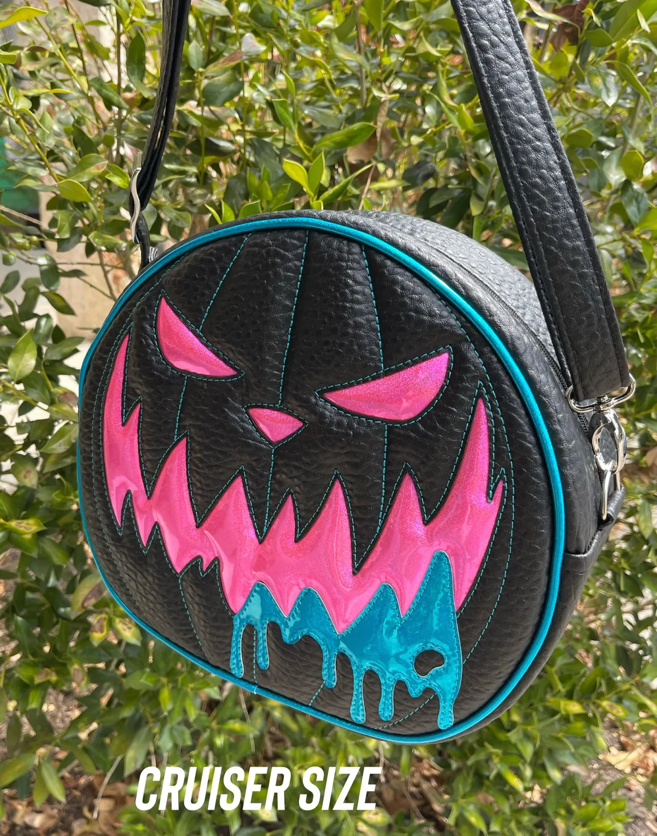 Mean Face Ooze - Boca Black with Neon Pink & Turquoise Glitter Holo *PRE-ORDER