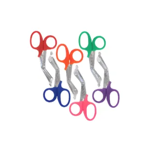 MediTac Autoclavable Paramedic Utility Bandage Shears 7.25" Combo Colors - 6 Pack