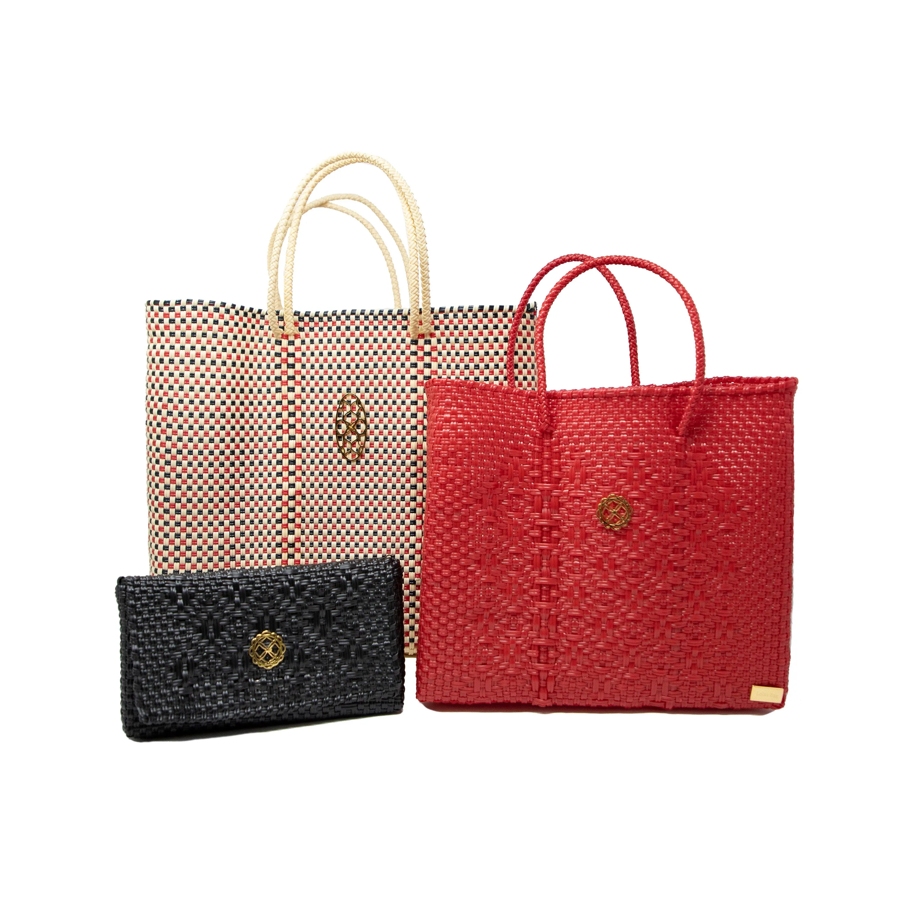 MEDIUM CHECKERED TOTE BAG