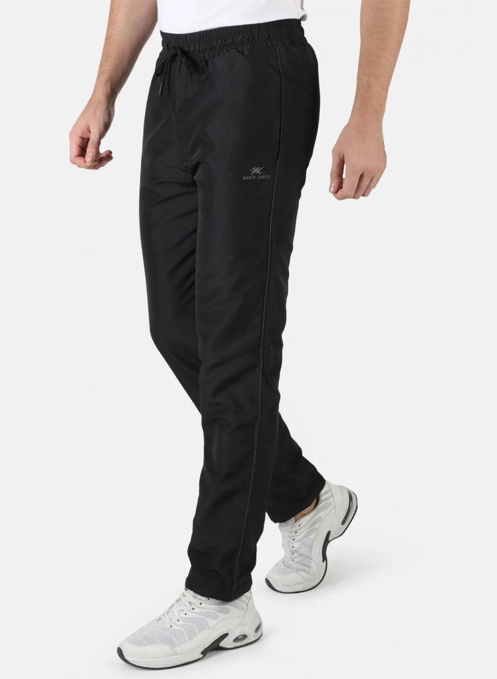 Men Black Plain Winter Lower