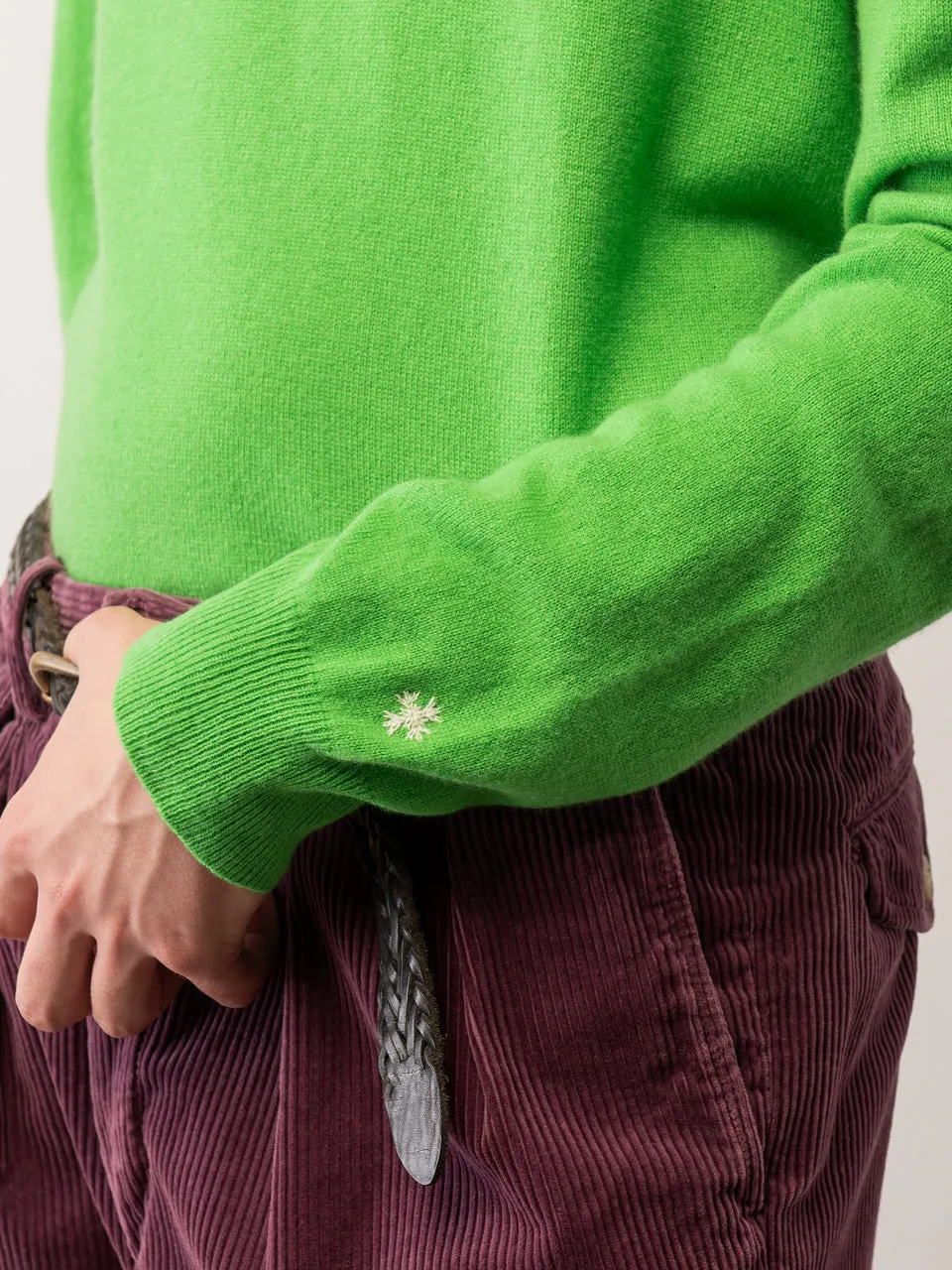 Men Crew Neck Sweater_Green