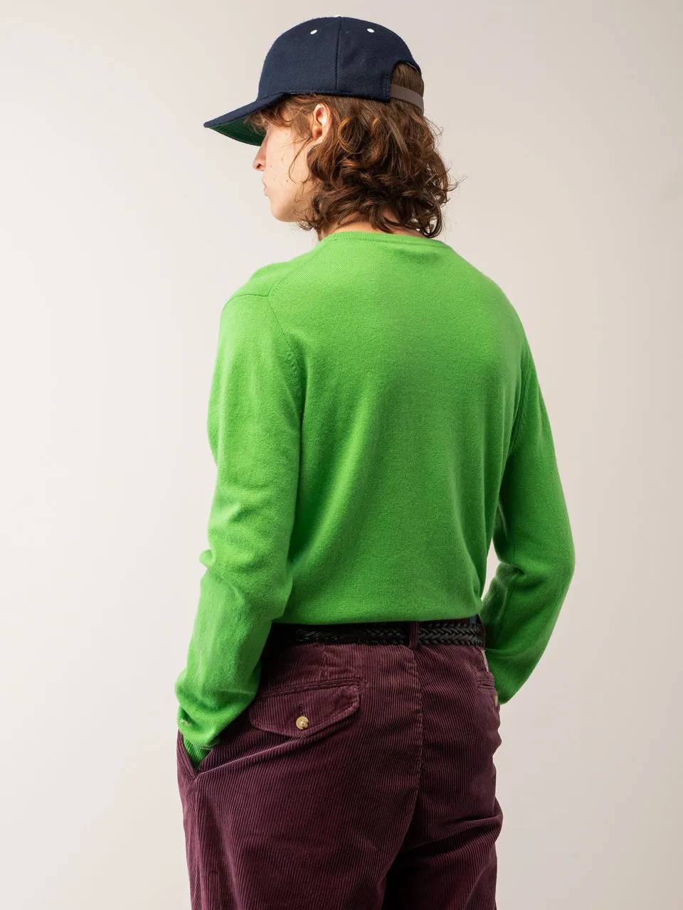 Men Crew Neck Sweater_Green
