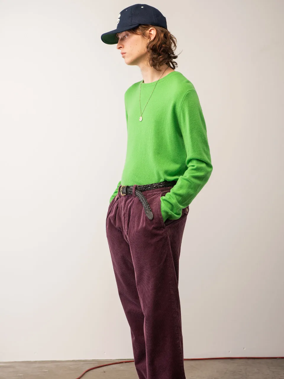 Men Crew Neck Sweater_Green
