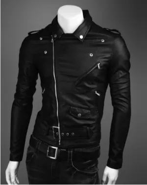 Men Faux Leather Jacket MB