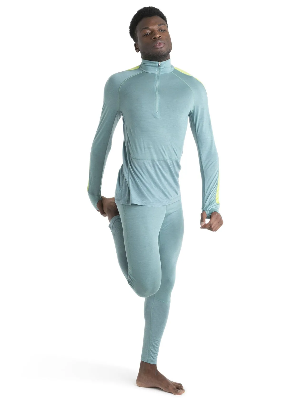 Mens 125 ZoneKnit™ Merino Blend LS Half Zip Thermal Top