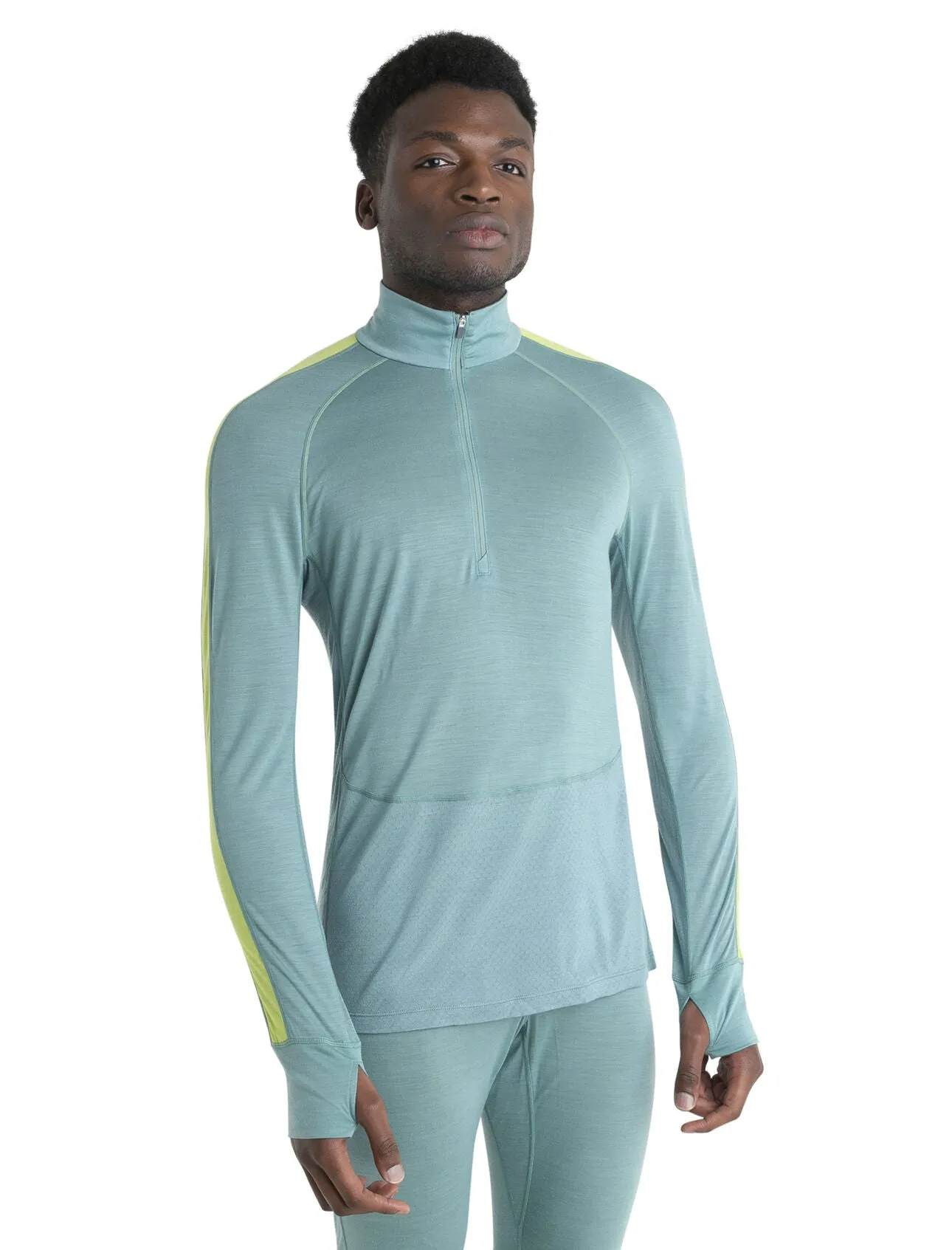 Mens 125 ZoneKnit™ Merino Blend LS Half Zip Thermal Top