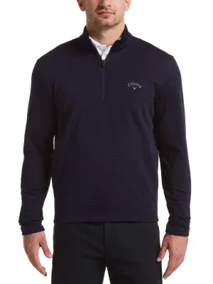 Mens 1/4 Zip Front Ottoman Pullover