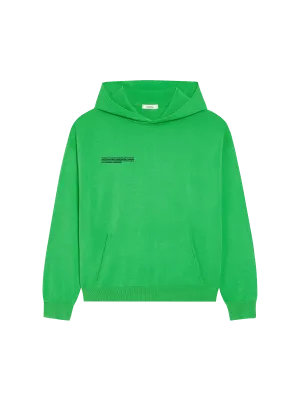 Mens Archive Organic Cotton Knit Hoodie—jade green