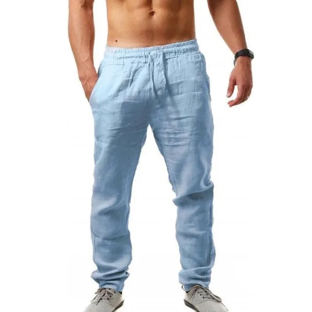 Men's Casual Cotton Linen Pants