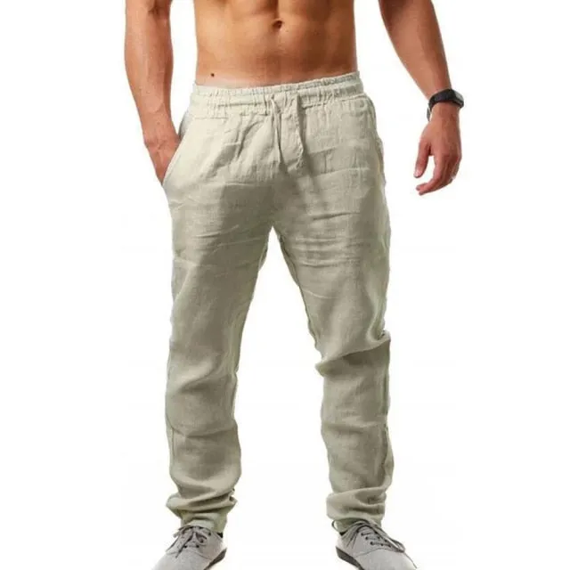 Men's Casual Cotton Linen Pants