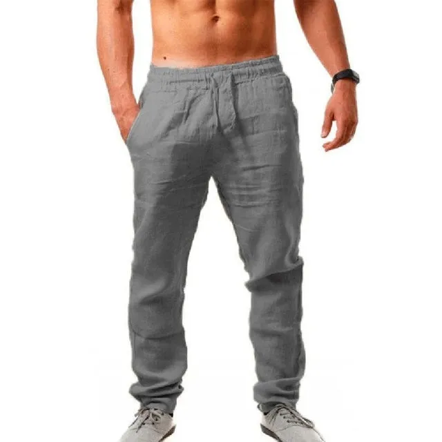 Men's Casual Cotton Linen Pants
