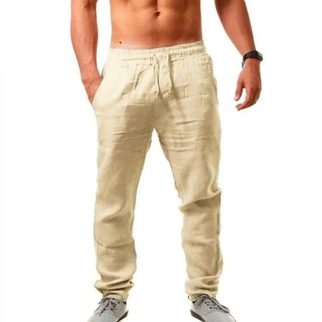 Men's Casual Cotton Linen Pants
