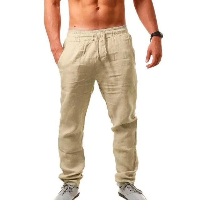 Men's Casual Cotton Linen Pants
