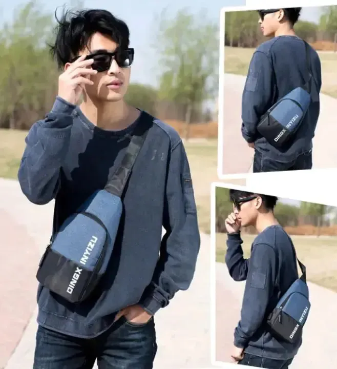 Men's Casual Sports Waterproof Chest Bag