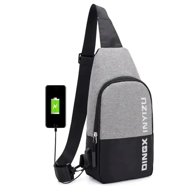 Men's Casual Sports Waterproof Chest Bag
