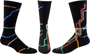Men's Chicago CTA L Map Sock