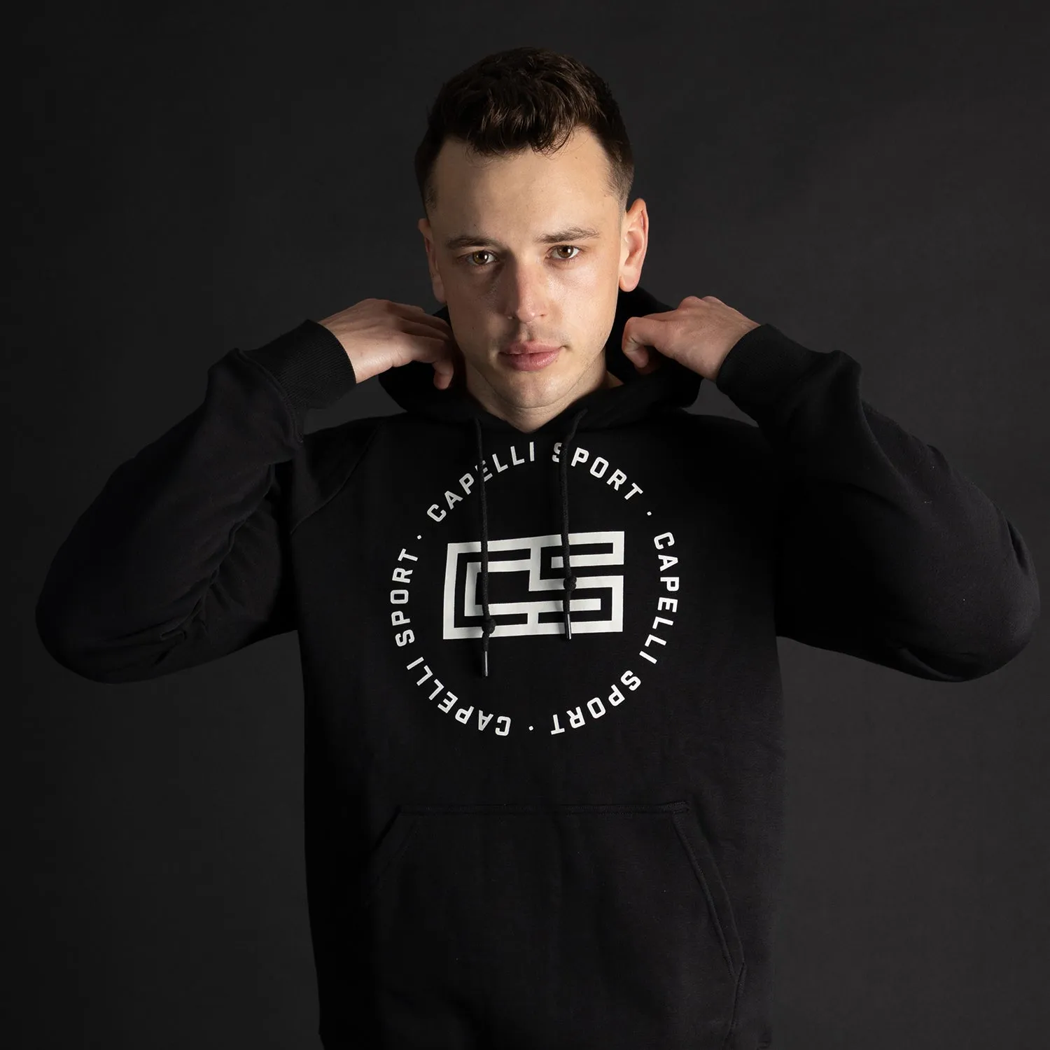 MEN'S CIRCLE MONOGRAM PULLOVER HOODIE