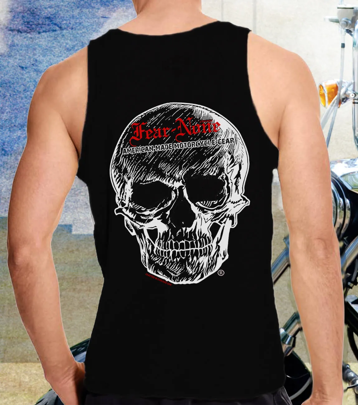 Mens Classic Big Skull Muscle Shirt