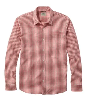 Men's Comfort Stretch Performance Shirt, Long-Sleeve, Slightly Fitted Untucked Fit, Plaid