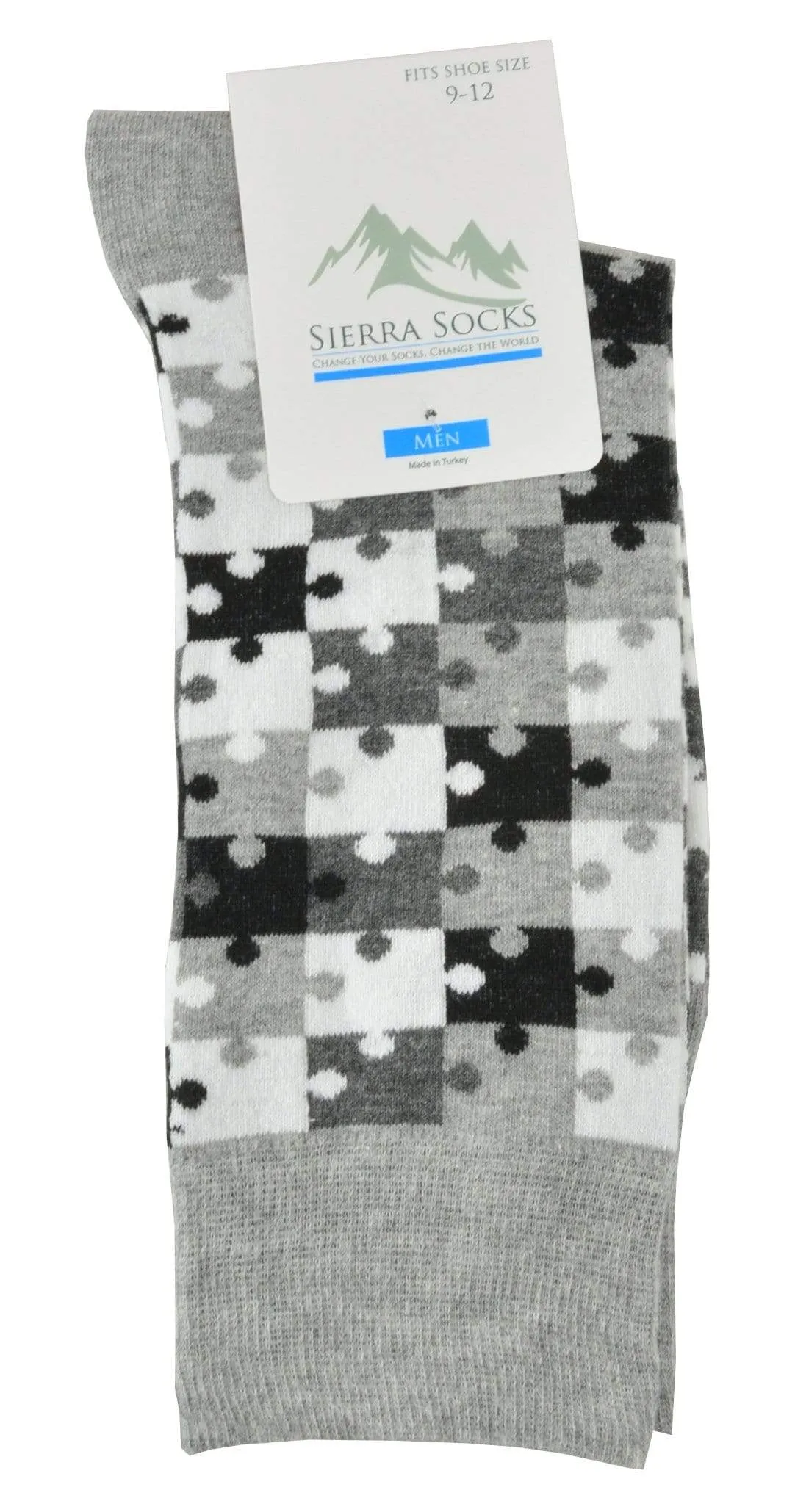 Men's Crew Socks with Smooth Toe Design