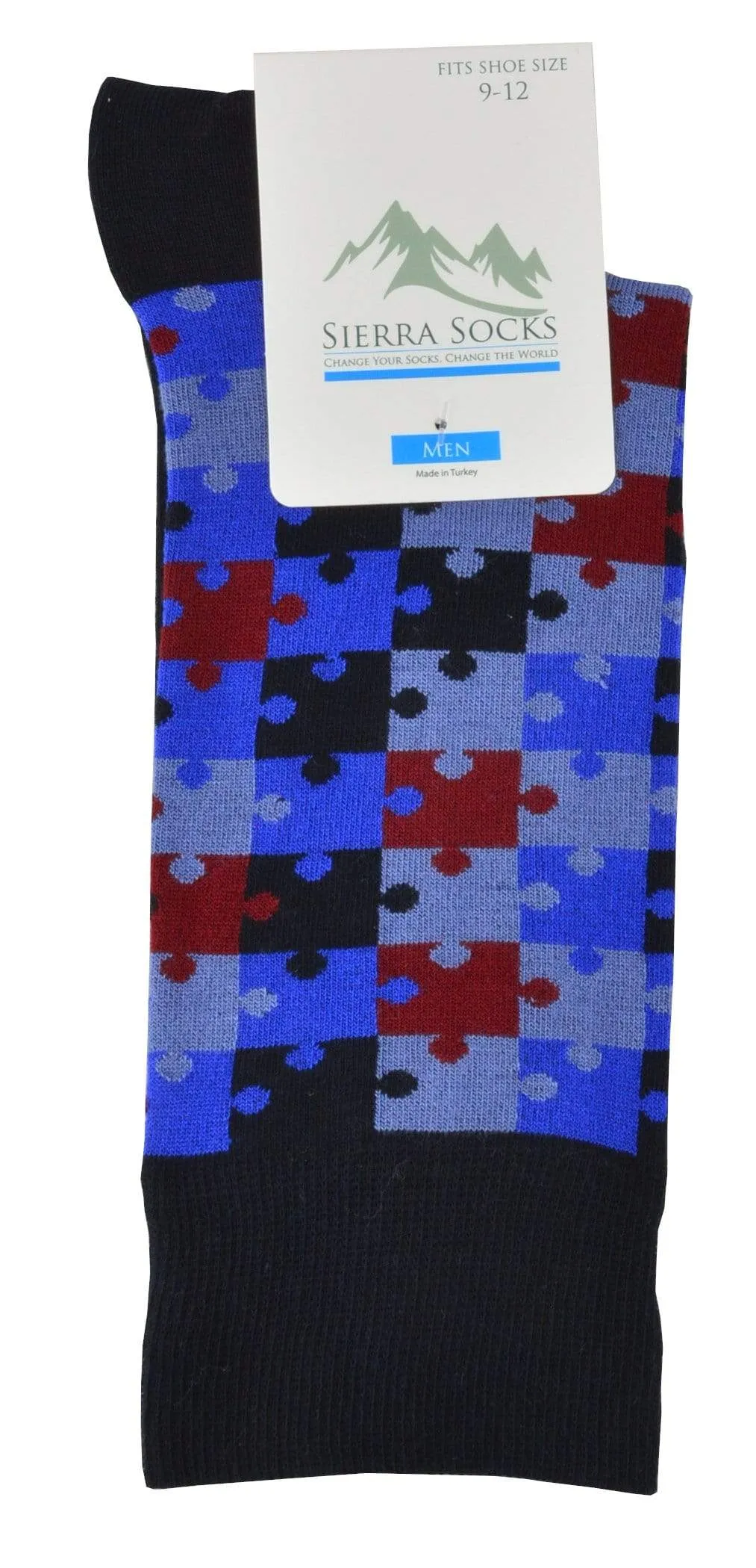Men's Crew Socks with Smooth Toe Design