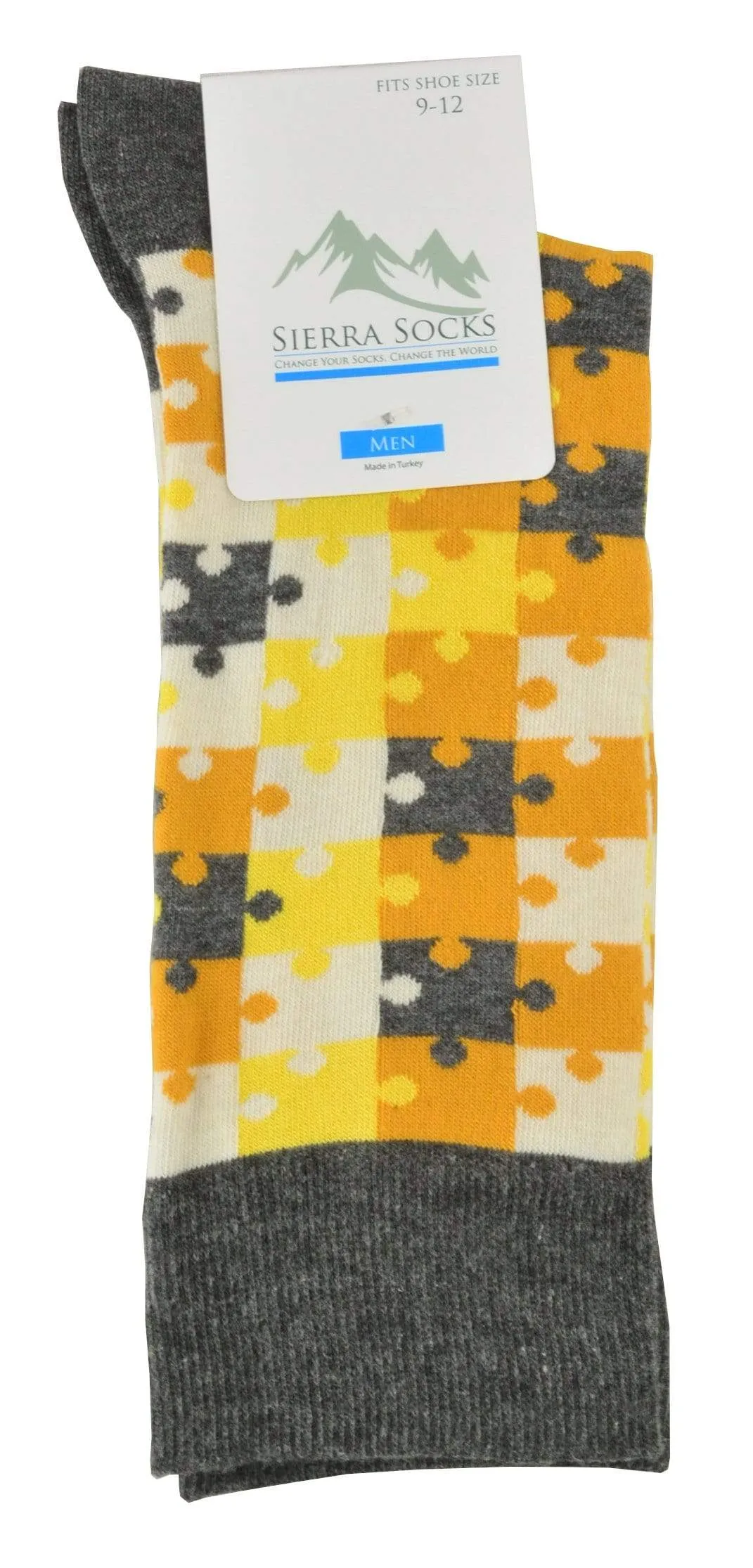 Men's Crew Socks with Smooth Toe Design
