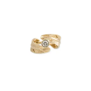 MEN'S DIAMOND FEATHER WRAP RING