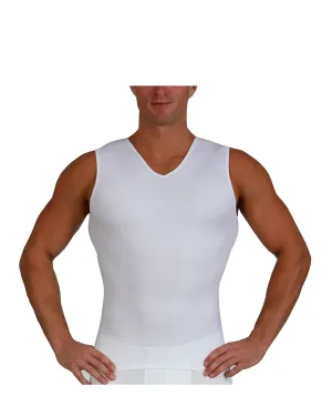 Men's Insta Slim Sleeveless V-Neck Compression T-Shirt Instaslim white