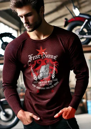 Men's "Big Star" Long Sleeve rider shirt (red)