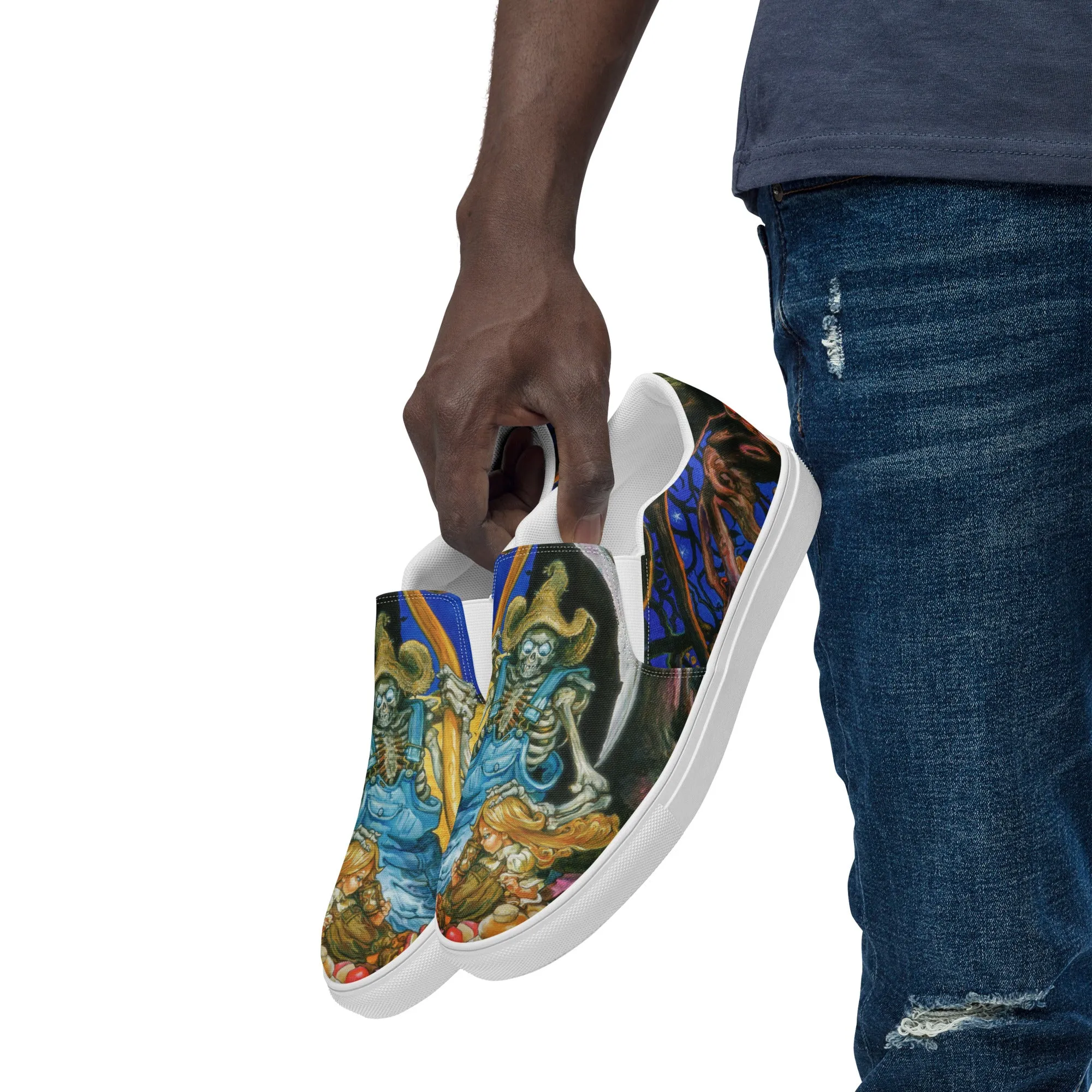 Men’s Reaper Man slip-on canvas shoes *US SIZES SHOWN! USE CHART!