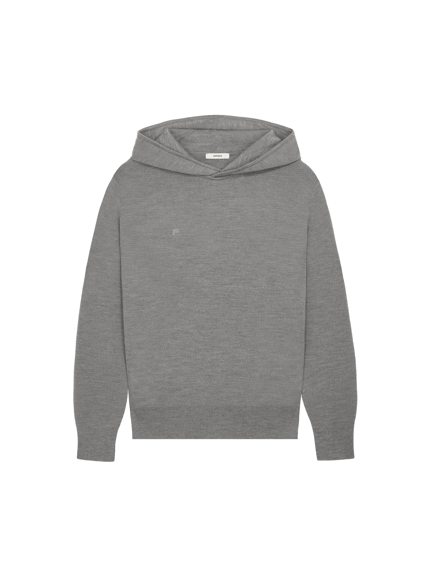 Mens Regenerative Merino Wool Hoodie—grey marl