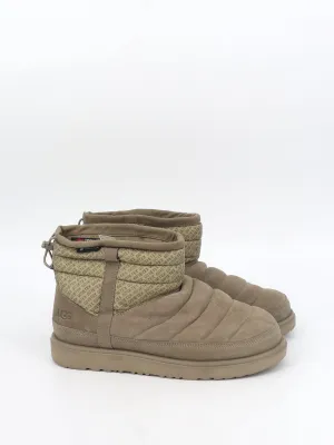 Men's Textured Ankle Boots,Light Olive