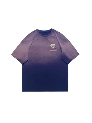Men'S Tie-Dye Washed Crew Neck Tees