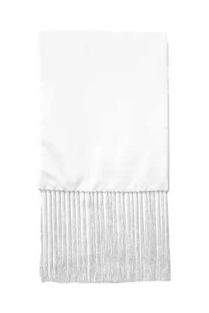 Men's White Pure Silk Dress Scarf