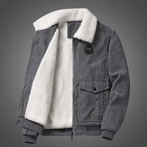 Men’s winter thickened cashmere cotton jacket