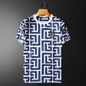 Mercerized Geometric Cotton Vintage T-Shirt