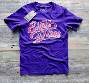 Mesh Script Tee Purple