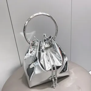Metallic Glam: Women's Chain Clutch Bag