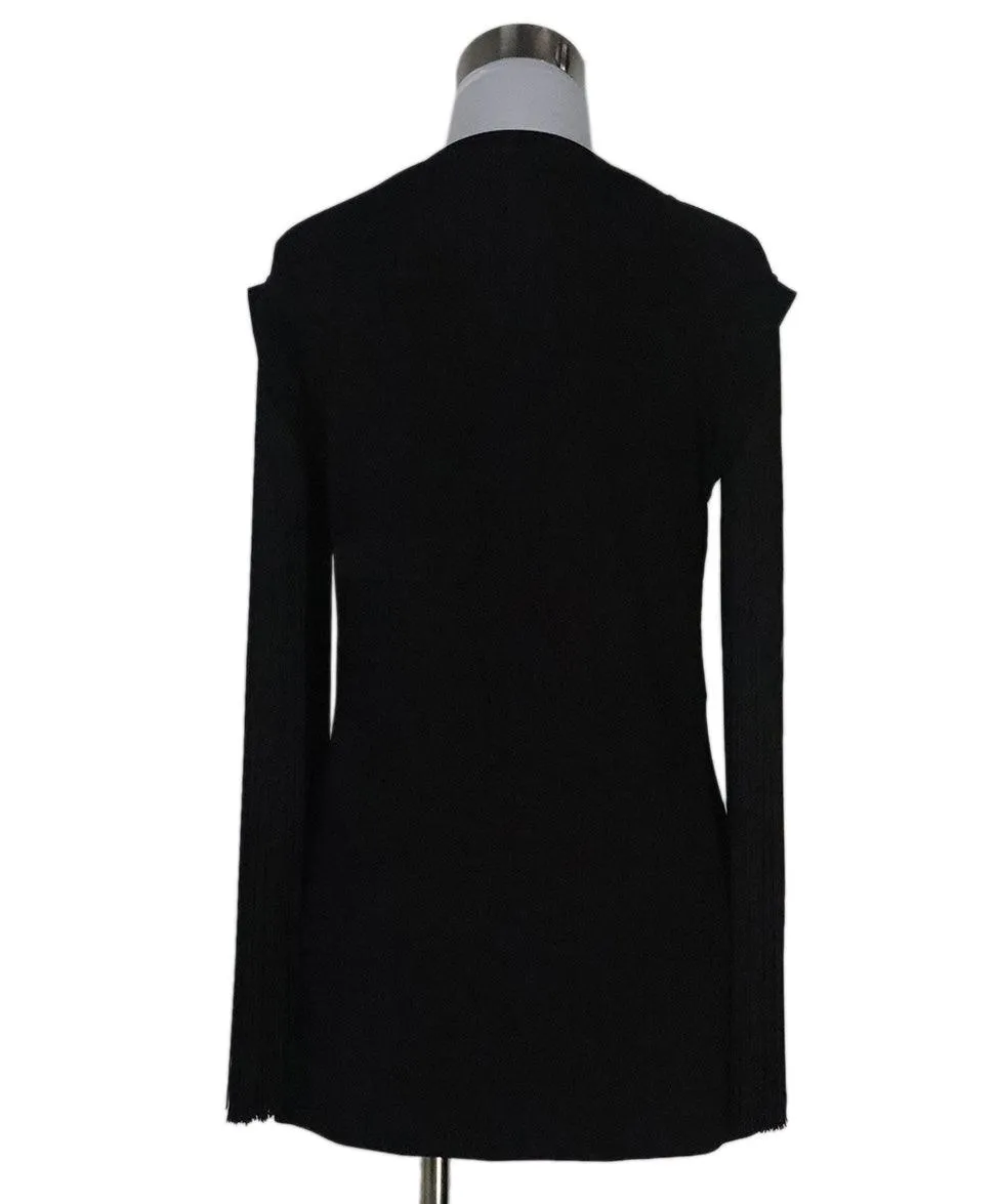 Michael Kors Black Fringe Top sz 4