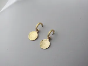 Micro planish hoops with planished sun disc's