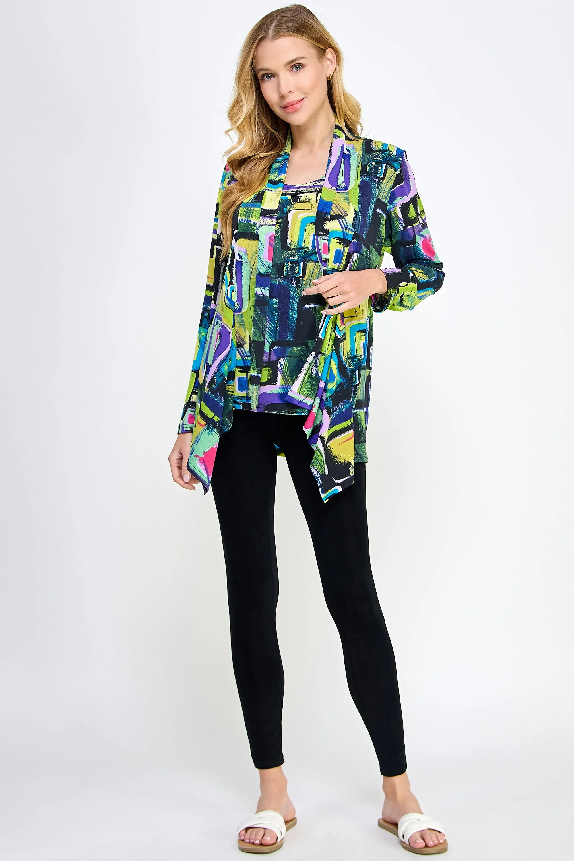 Mid-cut Jacket Long Sleeve Print-4028HT-LRP1-W400