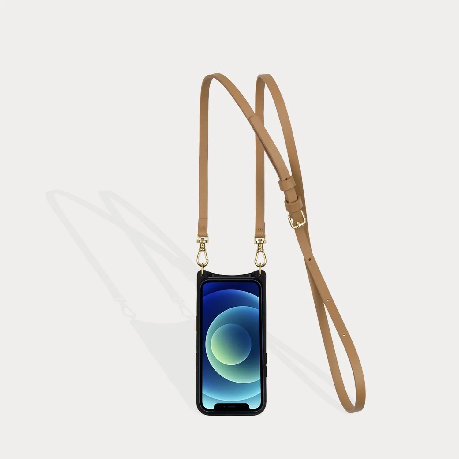 Mila MagSafe Charging Crossbody Bandolier - Tan/Gold