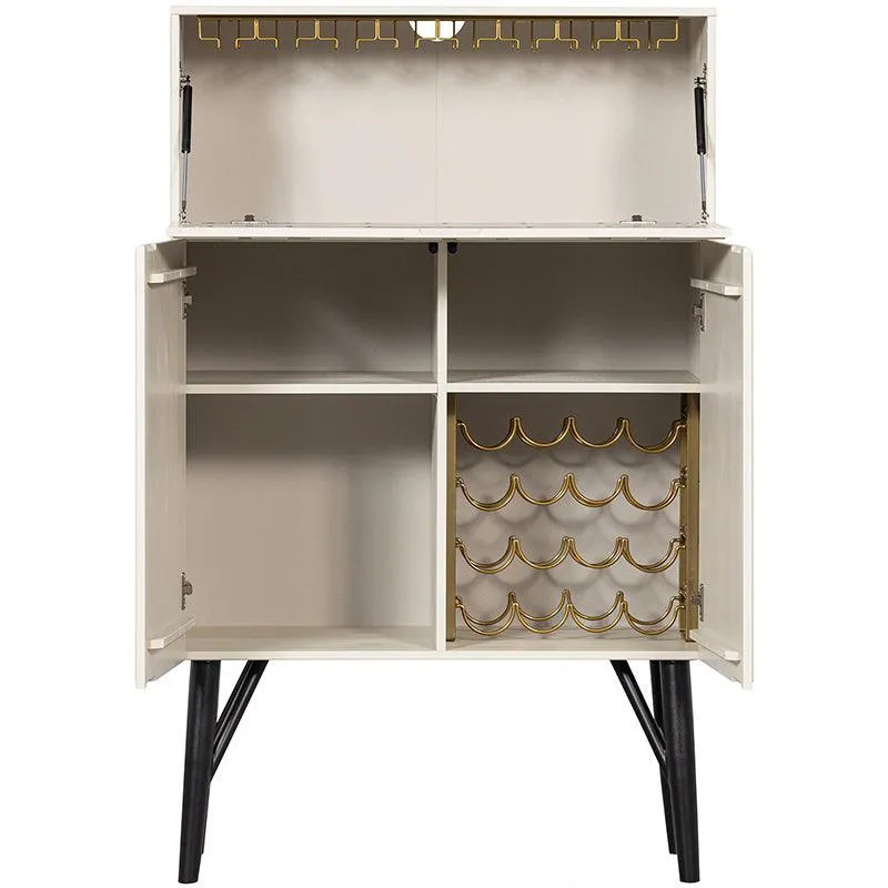 Miller Dust Pine Wood Bar Cabinet