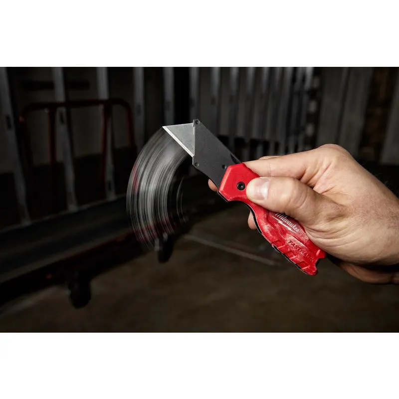 Milwaukee Fastback 6.15 in. Press and Flip Folding Compact Utility Knife Red 1 pc