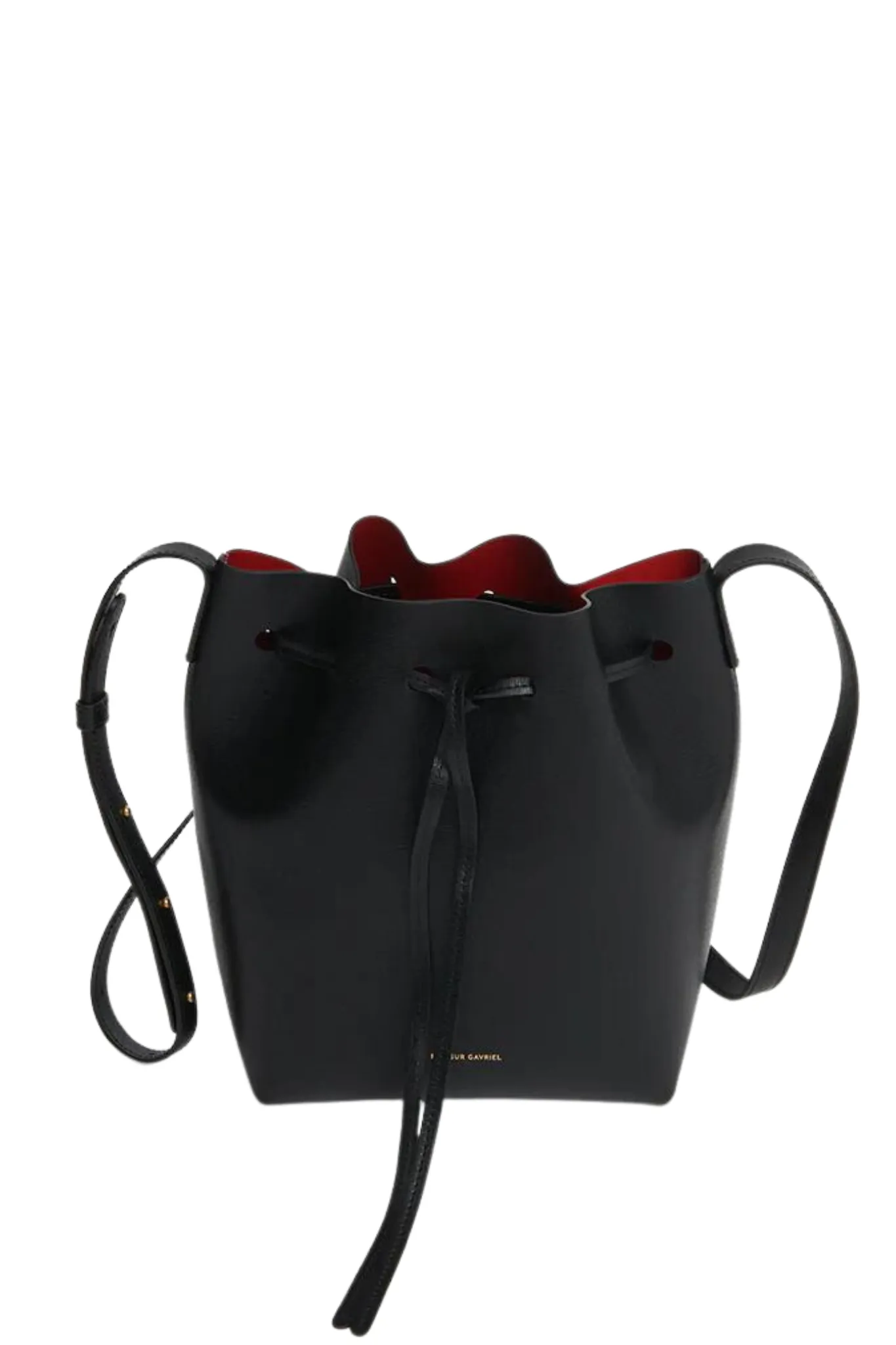 Mini Bucket Bag in Black/Flamma