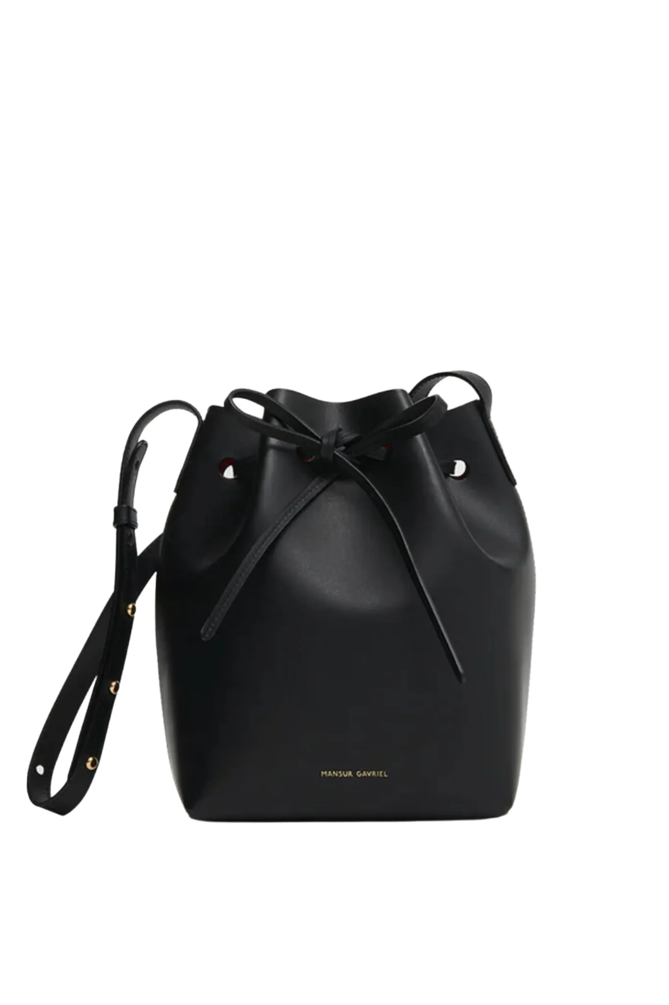 Mini Bucket Bag in Black/Flamma