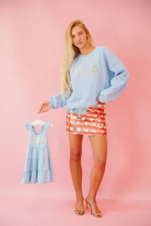MINI KIDS USA BLUE DRESS